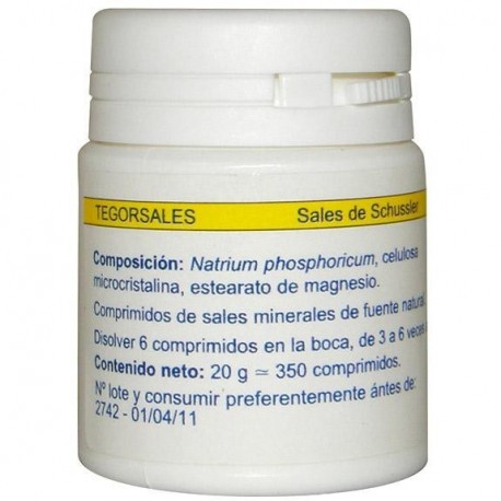 Sales de Schüssler Nº10 Natrium Sulphuricum 350 comprimidos Tegor