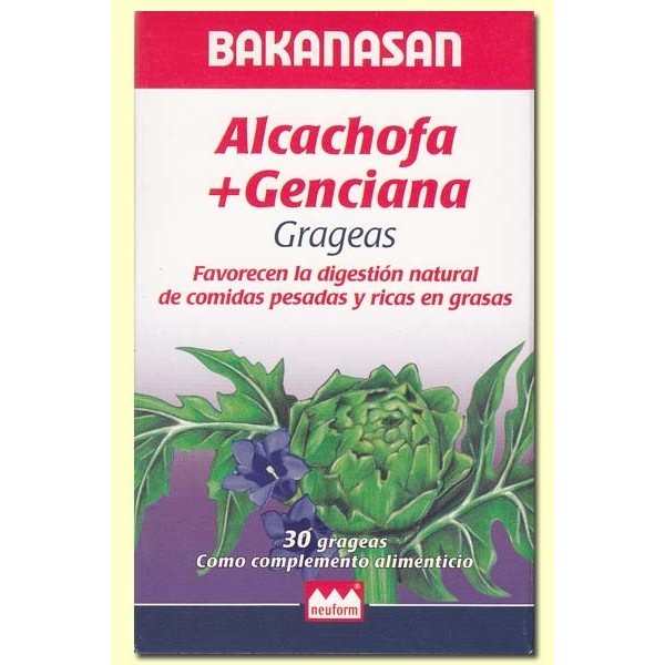 Alcachofa + Genciana 30 grageas Bakanasan