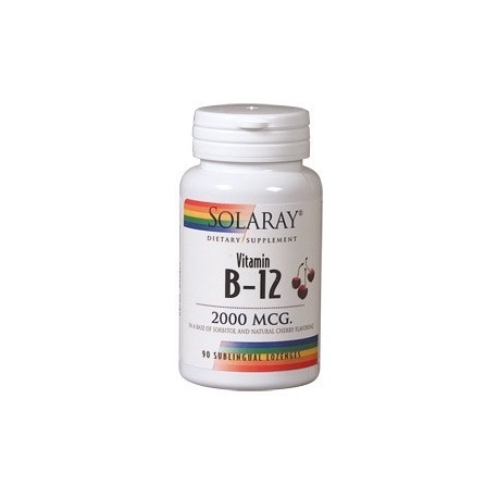 Vitamina B 12 2000 mcg 90 comprimidos sublinguales Solaray