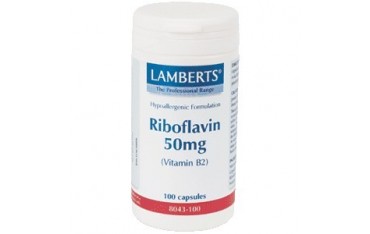 Riboflavina 50 mg (vitamina B2) 100 cápsulas Lamberts