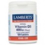 Vitamina D3 400 UI (10 mcg) 120 cápsulas Lamberts