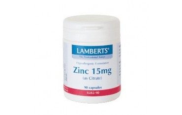 Zinc 15 mg (como citrato) 90 tabletas Lamberts