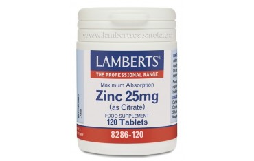 Zinc 25 mg (como citrato) 120 cápsulas Lamberts