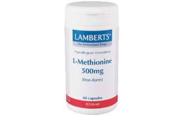 L-Metionina 500 mg 60 cápsulas Lamberts