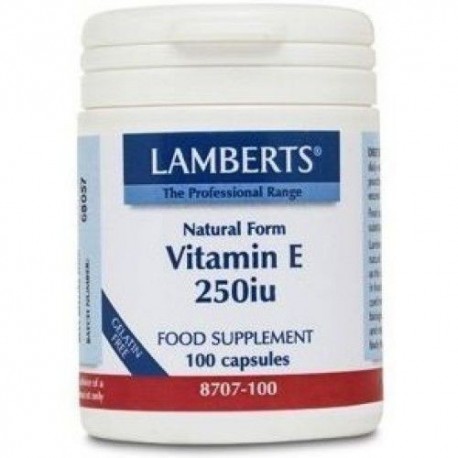 Vitamina E natural 250 UI 100 cápsulas Lamberts