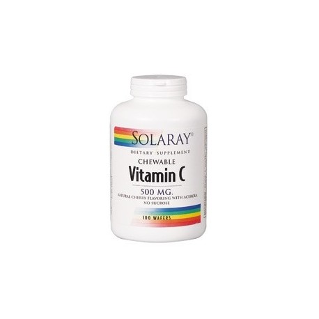 Vitamina C 500 mg 100 comprimidos masticables naranja Solaray