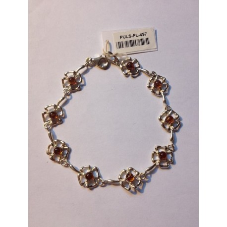 Pulsera de Ámbar y plata (Ref.PULS-PL-497)