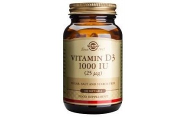 Vitamina D3 1000UI 25ug 100 cápsulas blandas Solgar