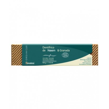 DENTÍFRICO DE NEEM Y GRANADA HIMALAYA ORGANIQUE 150g