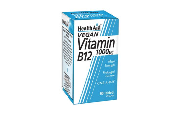 Vitamina B12 1.000 mcg · Health Aid · 50 comp Vegano
