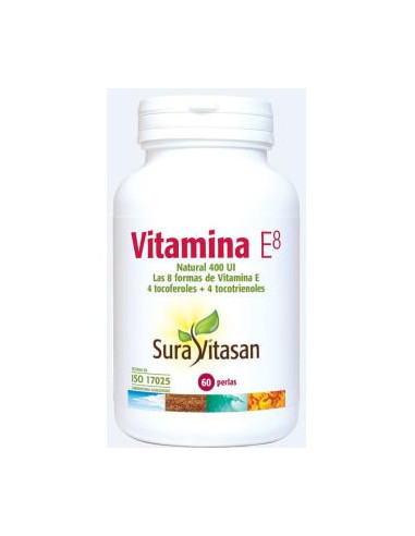 Vitamina E 8 natural 400 U.I. 60 perlas Sura Vitasan