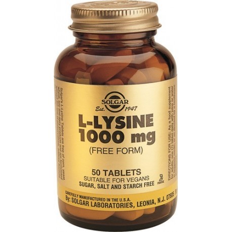 L-Lisina 1000 mg 50 comprimidos Solgar