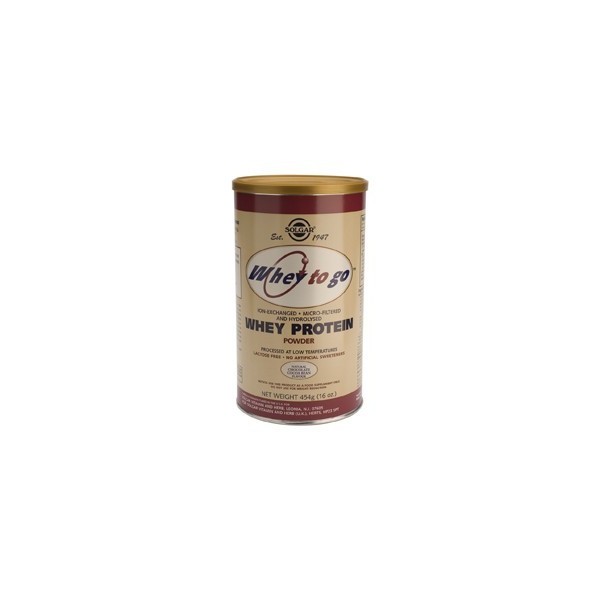 Whey to go proteína de suero en polvo (sabor chocolate) 1162 g Solgar
