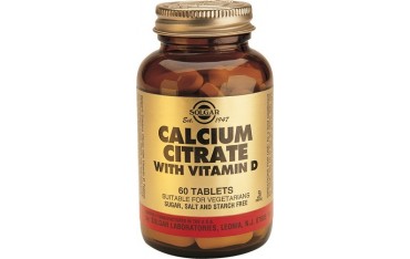 Citrato de calcio (con vitamina D) 60 comprimidos Solgar