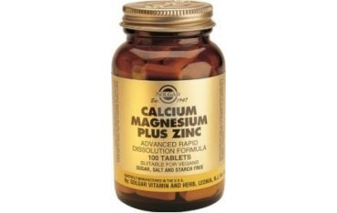 Calcio Magnesio y Zinc 100 comprimidos Solgar