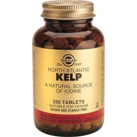 Kelp (yodo de fuente natural) 250 comprimidos Solgar