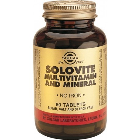 Solovite (multivitamínico sin hierro) 60 comprimidos Solgar