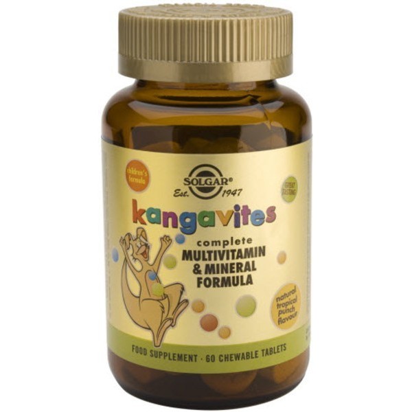 Kangavites Multi -Frutas Tropicales- 60 comprimidos masticables Solgar