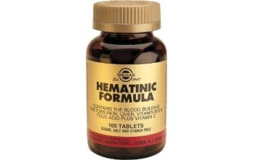 Fórmula hematínica 100 comprimidos Solgar